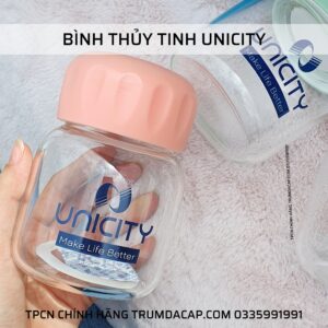 Bình thủy tinh Unicity bền đẹp nhiều màu